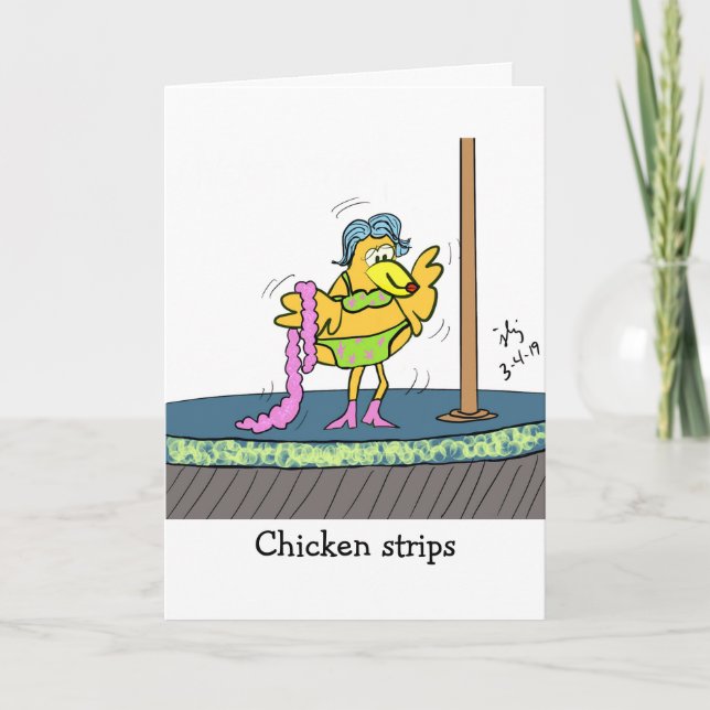 Remerciements Carte de voeux pour les Bandes de poulet (Devant)