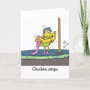 Remerciements Carte de voeux pour les Bandes de poulet