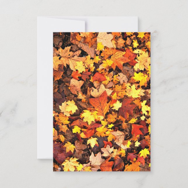 Remerciements Carte de voeux pour les vols d'automne (Devant)