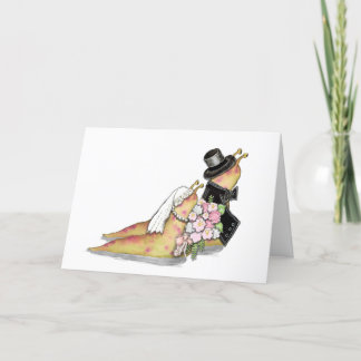 Remerciements Carte de vœux pour mariage de limaces