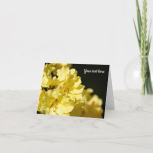 Remerciements Carte de voeux Rhododendron jaune