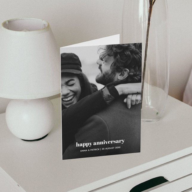 Remerciements Carte de voeux romantique tendance photo d'anniver (Créateur téléchargé)