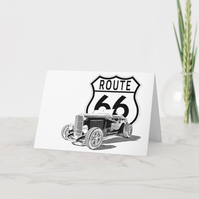 Remerciements Carte de voeux Route 66 (Devant)