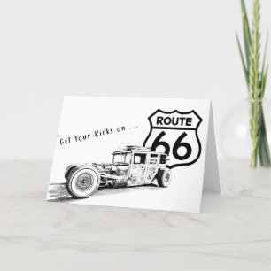 Remerciements Carte de voeux Route 66