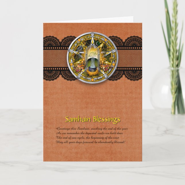 Remerciements Carte de voeux Samhain personnalisable (Devant)