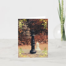 Carte de voeux Slay King Chess Arrière - plan auto