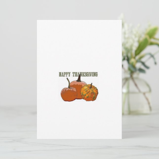 Remerciements Carte de voeux Thanksgiving (Debout devant)