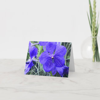 Remerciements Carte de voeux tout usage Vanda bleu Orchids