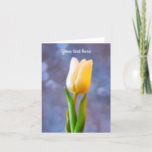 Remerciements Carte de voeux Tulip blanc