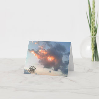 Remerciements Carte de vœux vierge Aloha Sunset