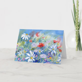 Remerciements Carte de vœux vierge de matin de prairie