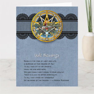 Remerciements Carte de voeux Yule Winter Solstice personnalisabl