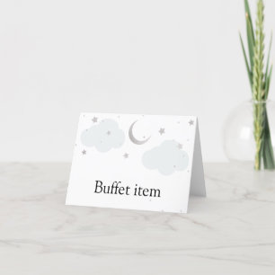 Remerciements Carte d'élément de buffet sur la lune