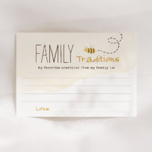 Remerciements Carte des traditions de la famille du Baby shower 
