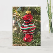 Carte d'ornement de bonbon de sapin de Noël