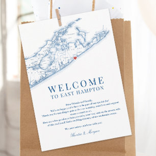 Remerciements Carte East Hampton Mariage Lettre de bienvenue Mar