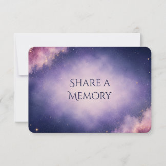 Remerciements Carte mémoire de célébration céleste de la vie