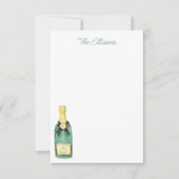 Carte Monogramme de vin Aquarelle