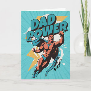 Remerciements Carte personnalisée de la Fête des Pères Dad Power