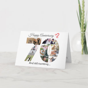 Remerciements Carte photo de l'anniversaire Mariage de soixante-