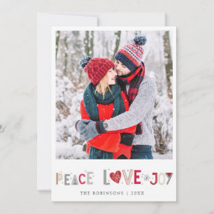 Remerciements Carte photo de Noël à double face tendance