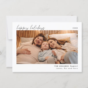 Remerciements Carte photo de Noël minimaliste