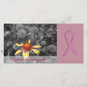 Remerciements Carte photo de soutien de conscience de cancer du