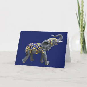 Remerciements Carte photo d'éléphant animal de carrousel