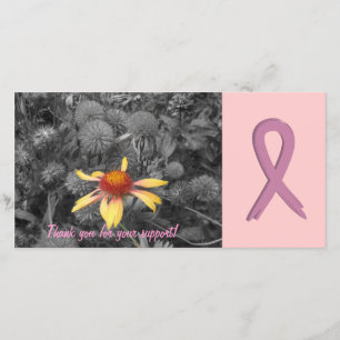 Remerciements Carte photo personnalisable de soutien de cancer