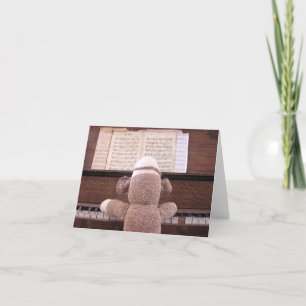 Remerciements Carte piano de Sock Monkey