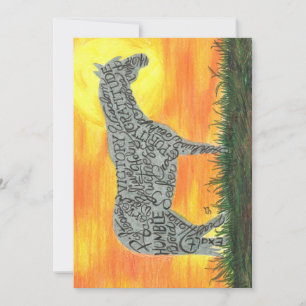Remerciements Carte Plat Cheval Coucher De Soleil Par Sherry Jar