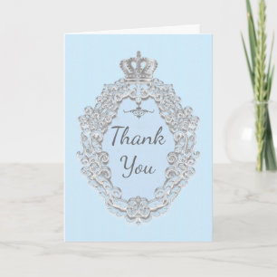 Remerciements Carte pliable de remerciement Couronne Bleue de Li