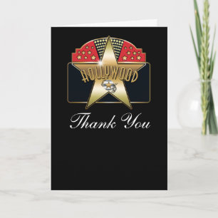 Remerciements Carte pliée de remerciement personnalisée Hollywoo