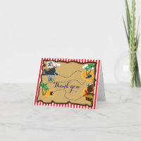 Carte pliée de remerciement pour anniversaire avec