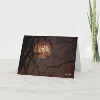 Remerciements Carte pour notes de Pleine lune d'hiver
