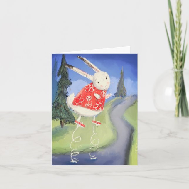 Remerciements Carte pour notes d'ingéniosité de lapin (Devant)