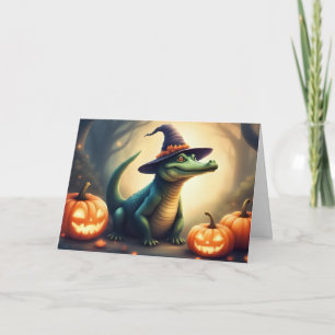 Remerciements Carte pour notes Halloween sorcier de marais éffra
