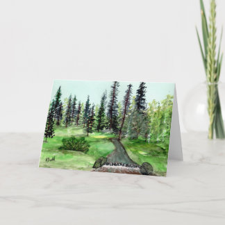 Remerciements carte Rivière de montagne paisible