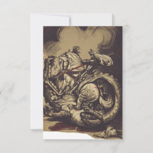 Remerciements Carte Sainte de Saint Georges et le Dragon