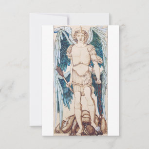 Remerciements Carte Sainte de Saint Michel Archange Victorieux