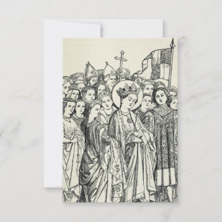 Remerciements Carte Sainte de Sainte Ursule Vierge et Martyre