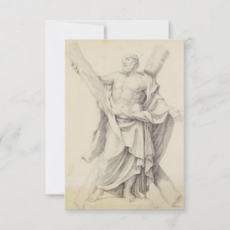Remerciements Carte Sainte d'encre graphique de Saint André Apôt