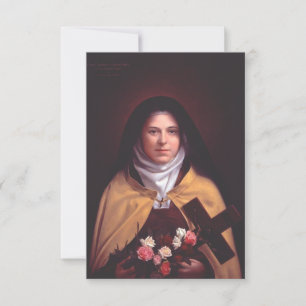 Remerciements Carte Sainte Thérèse de Lisieux