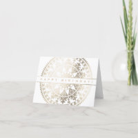 Carte solaire de joyeux anniversaire de mandala de