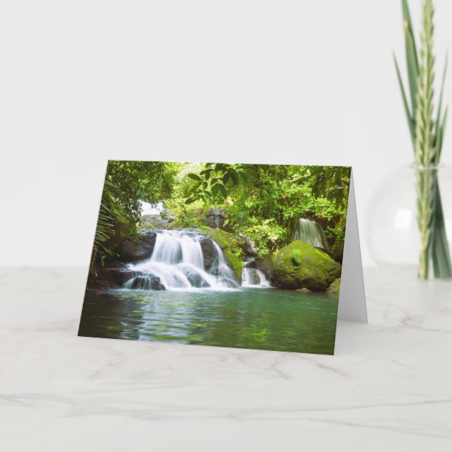 Remerciements Cascade cachée Carte de voeux pliée (Devant)