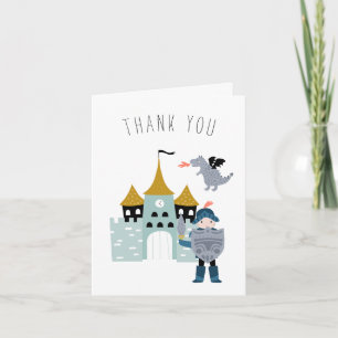 Remerciements Chevaliers et Dragons Fairytale   Carte de remerci