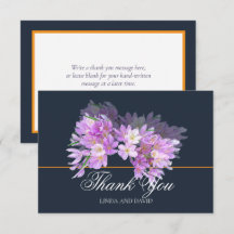 Chic Moderne Carte de Remerciement Fleur de Crocus