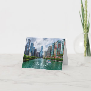 Remerciements Chicago River et Trump Tower Carte de remerciement