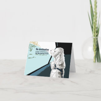 Remerciements Chien bijon avec carte de billet haiku