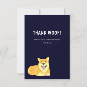 Remerciements Chien chiot Anniversaire Pawty Carte de remercieme